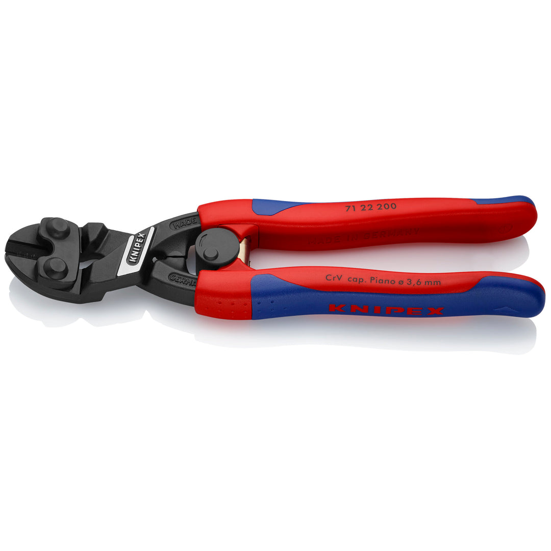 Knipex 71 22 200 8" CoBolt® High Leverage 20° Angled Compact Bolt Cutters