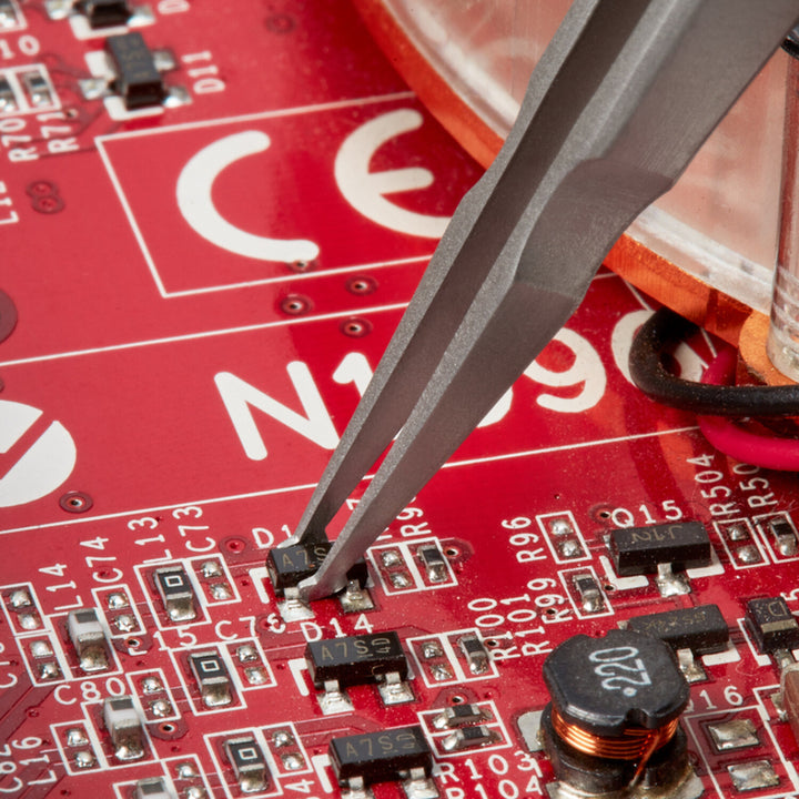 Knipex 92 01 03 4 3/4" Premium Stainless Steel Positioning Tweezers-SMD