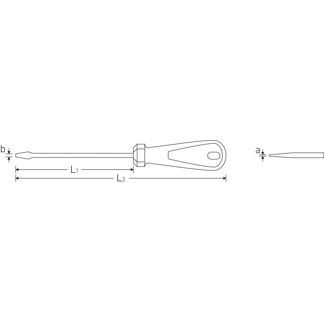 Stahlwille 48201040 4820 3K DRALL Slotted Screwdriver, 4 x 100 mm