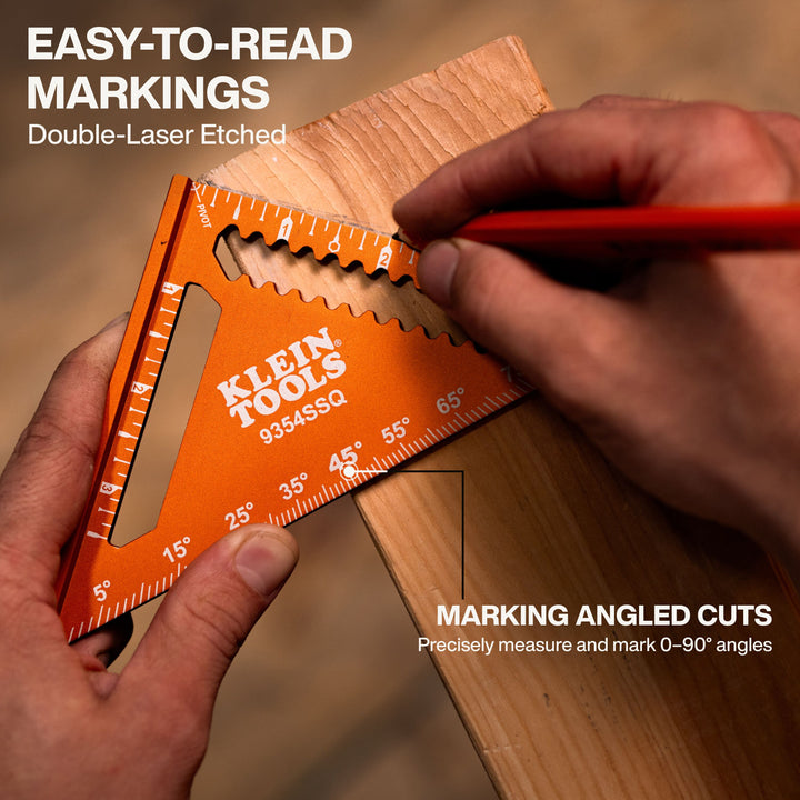 Klein Tools 9354SSQ Trim Square, 4-1/2"