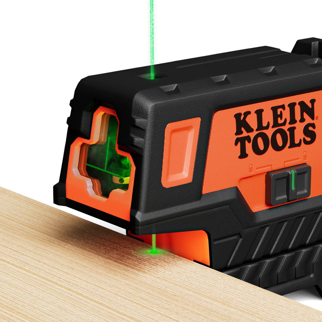 Klein Tools 93MCLPG Compact Green Cross-Line Laser Level with Plumb Spot