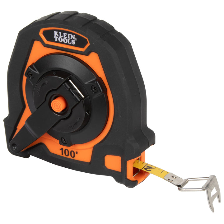 Klein Tools 94100CR Closed Reel Long Tape Measure, 100-Foot