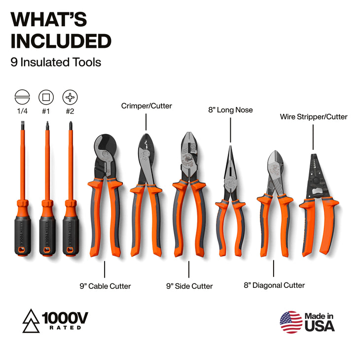 Klein Tools 94161MBINS MODbox Insulated Tool Kit, 9 Pc.