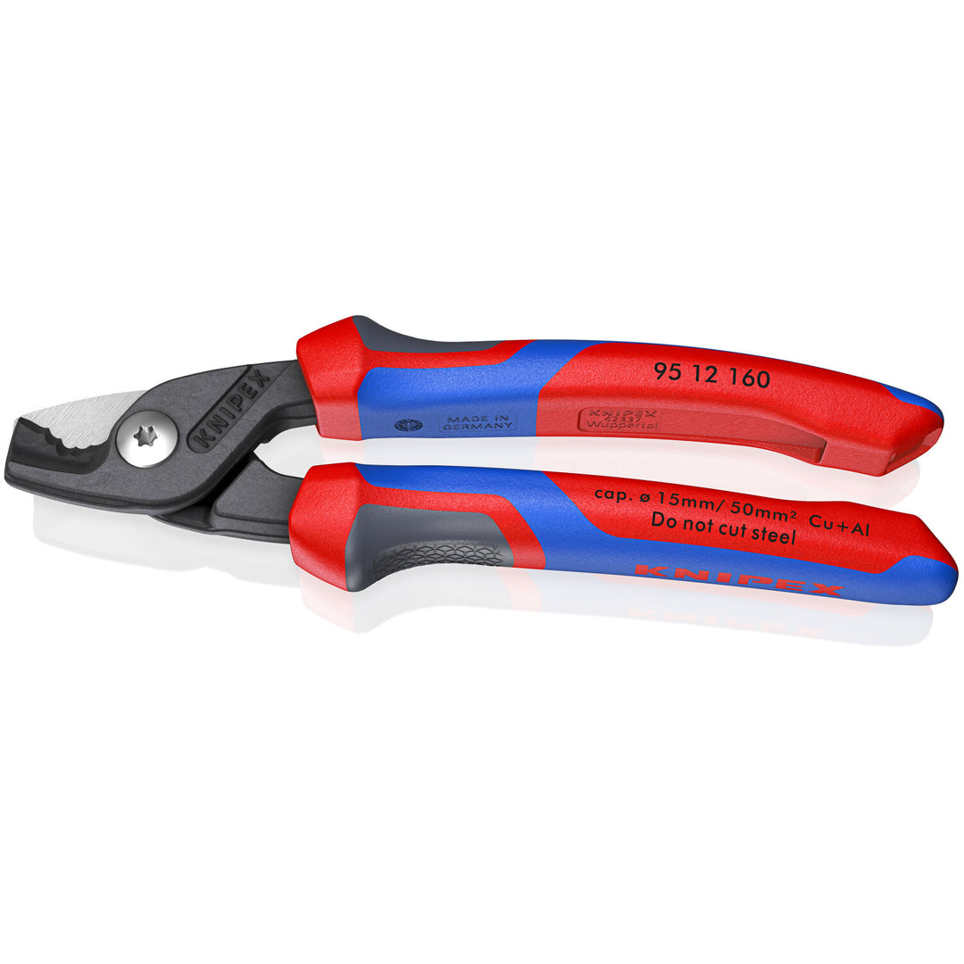 Knipex 95 12 160 KnipeXtend StepCut Cable Shears, 6 1/4"