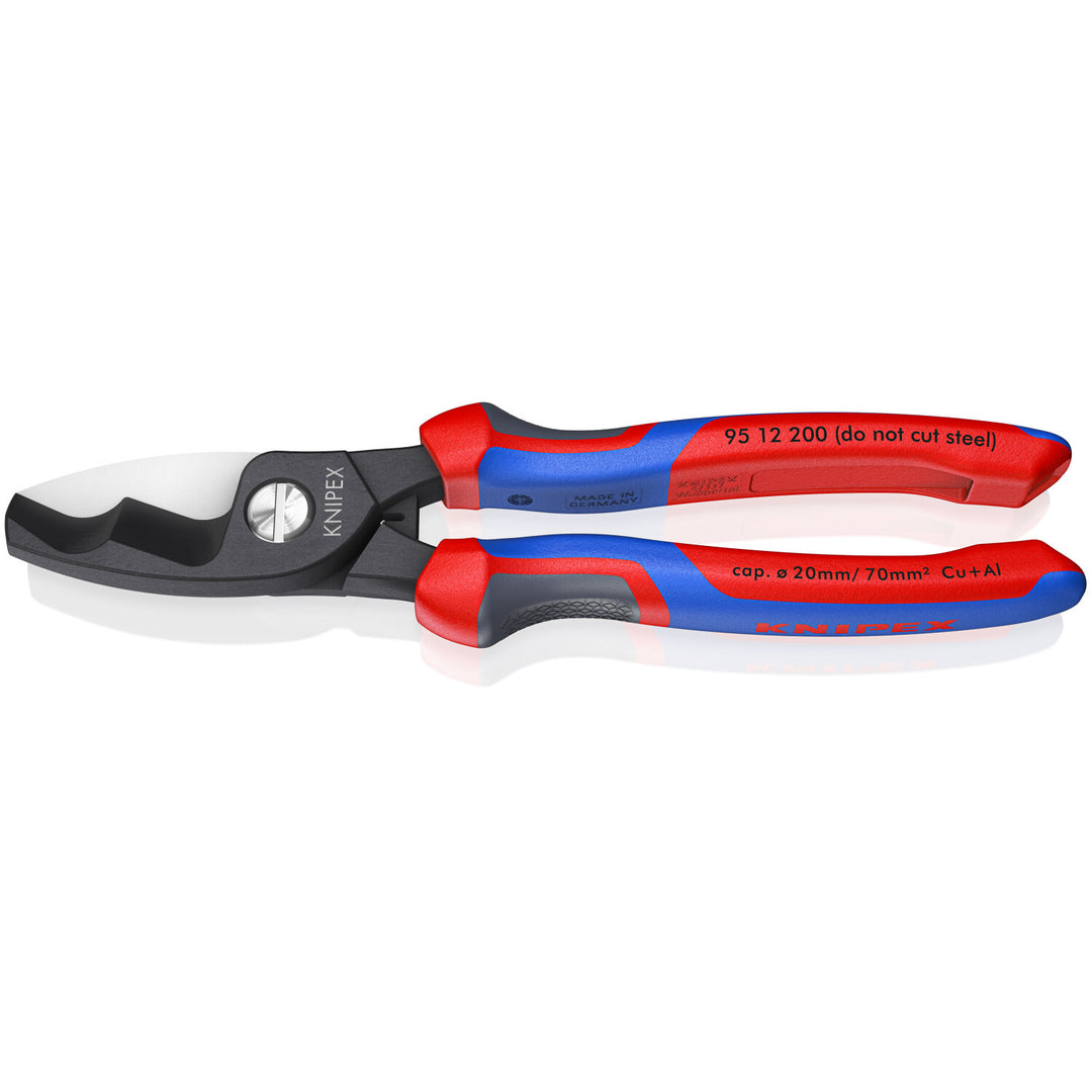Knipex 95 12 200 SBA KnipeXtend Cable Shears - Twin Cutting Edges, 8"