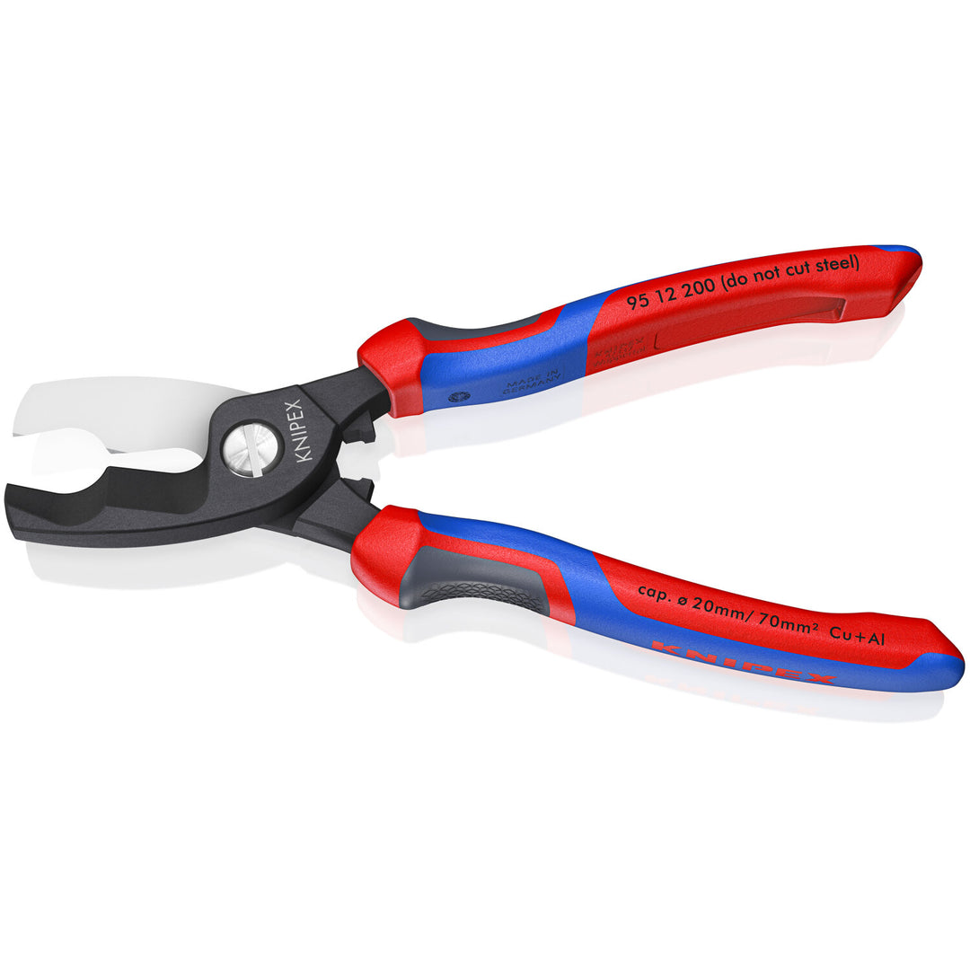 Knipex 95 12 200 SBA KnipeXtend Cable Shears - Twin Cutting Edges, 8"