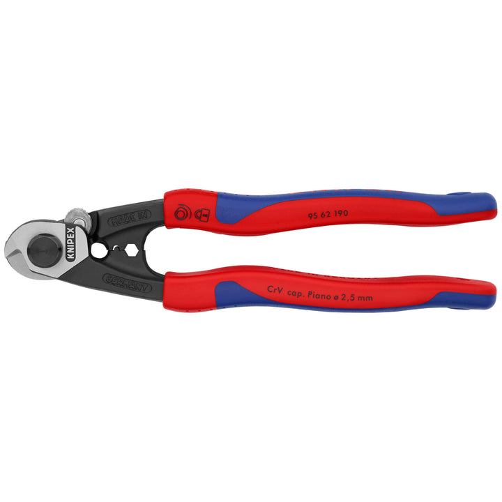 Knipex 95 62 190 SBA 7 1/2" Wire Rope Shears