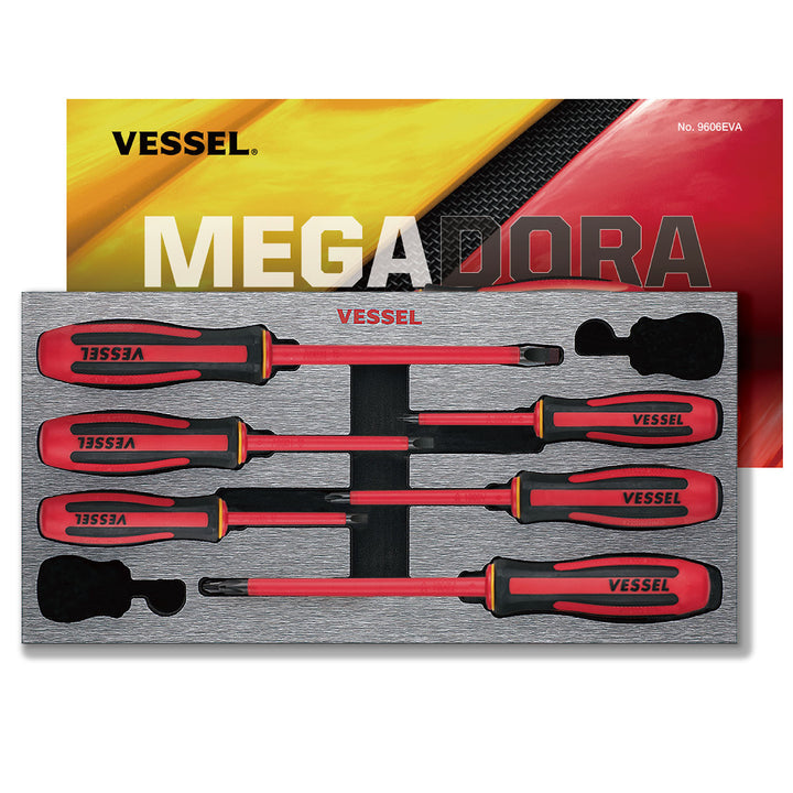 Vessel 9606EVA MEGADORA Insulated Screwdriver 6 Pieces