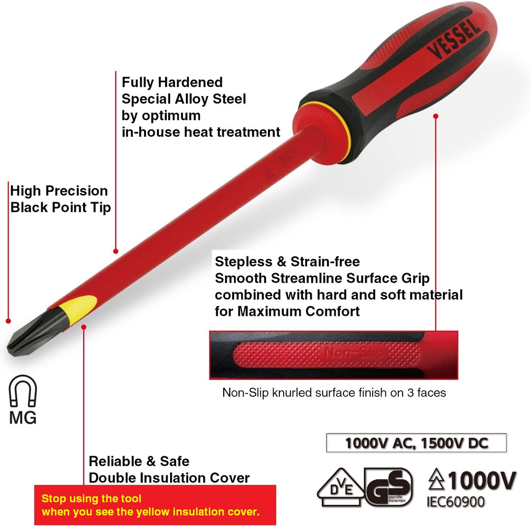 Vessel 9606EVA MEGADORA Insulated Screwdriver 6 Pieces
