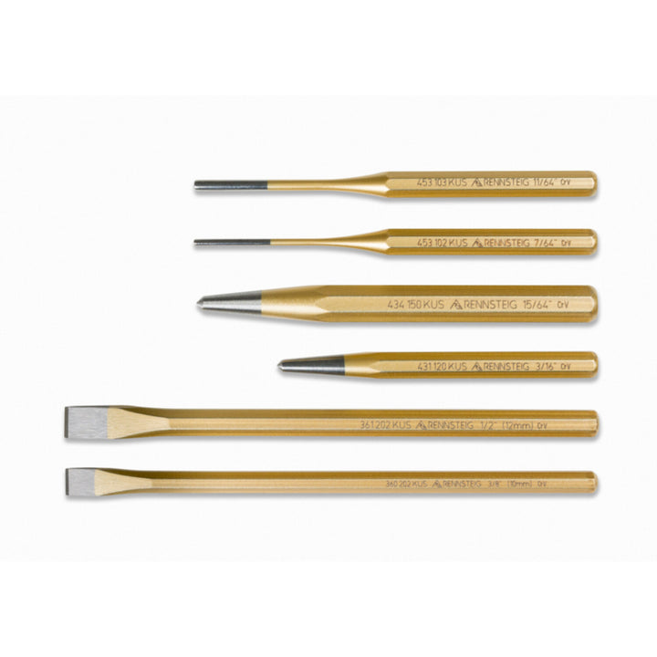 Rennsteig 9R 400 006 6 Pc Punch and Chisel Set