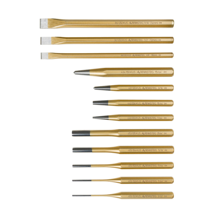Rennsteig 9R 400 012 12 Pc Punch and Chisel Set
