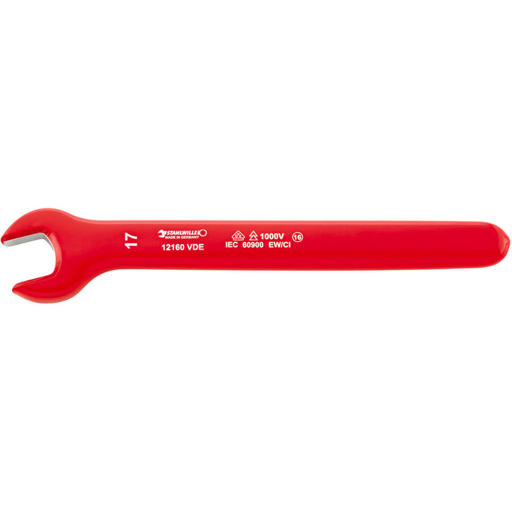Stahlwille 44180017 12160 VDE single-ended open-jaw Spanner 17 mm