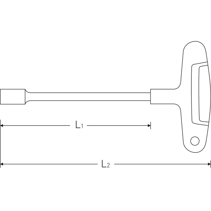 Stahlwille 43233070 T-Handle Wrench With Hexagonal Socket, 7 mm