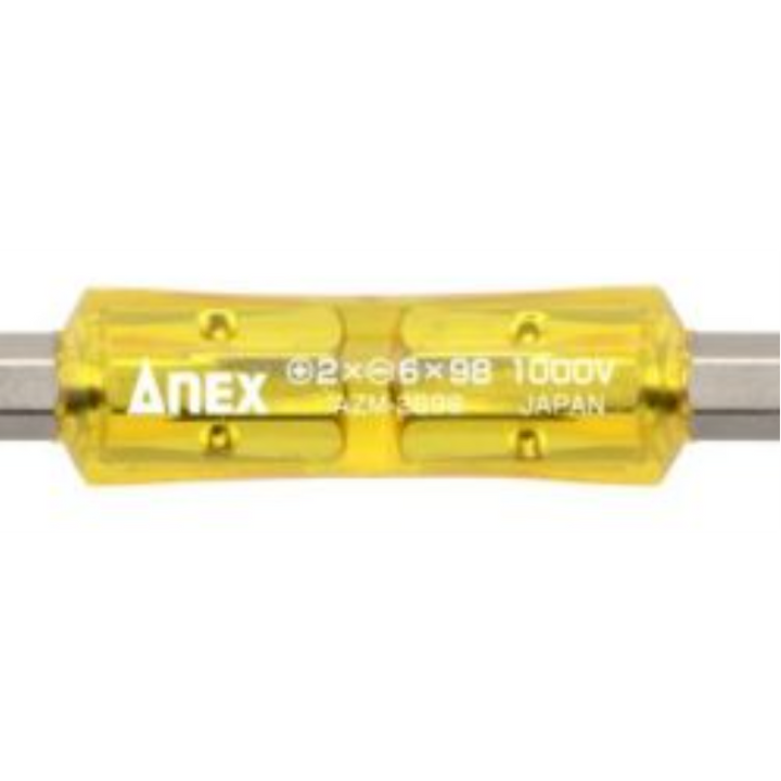 ANEX AZM-2698 Insulated Driver Bit, PH2 x SL6 x 98 mm