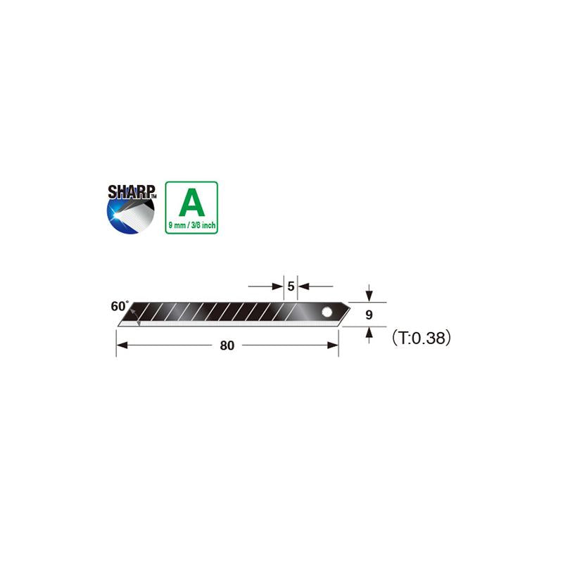 Tajima Tool LCB-30RB Razar Black Blade, 13-Point, 10-Blade Safety Dispenser