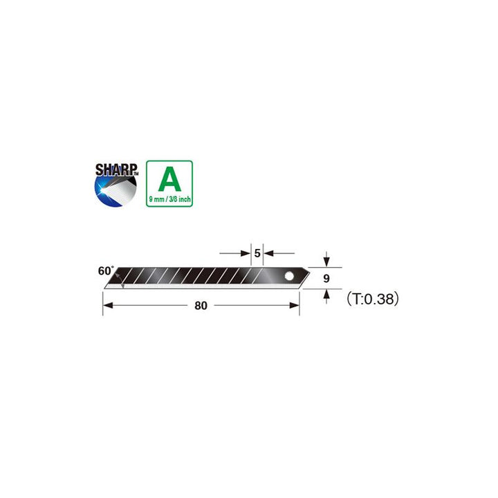 Tajima Tool LCB-30RB Razar Black Blade, 13-Point, 10-Blade Safety Dispenser