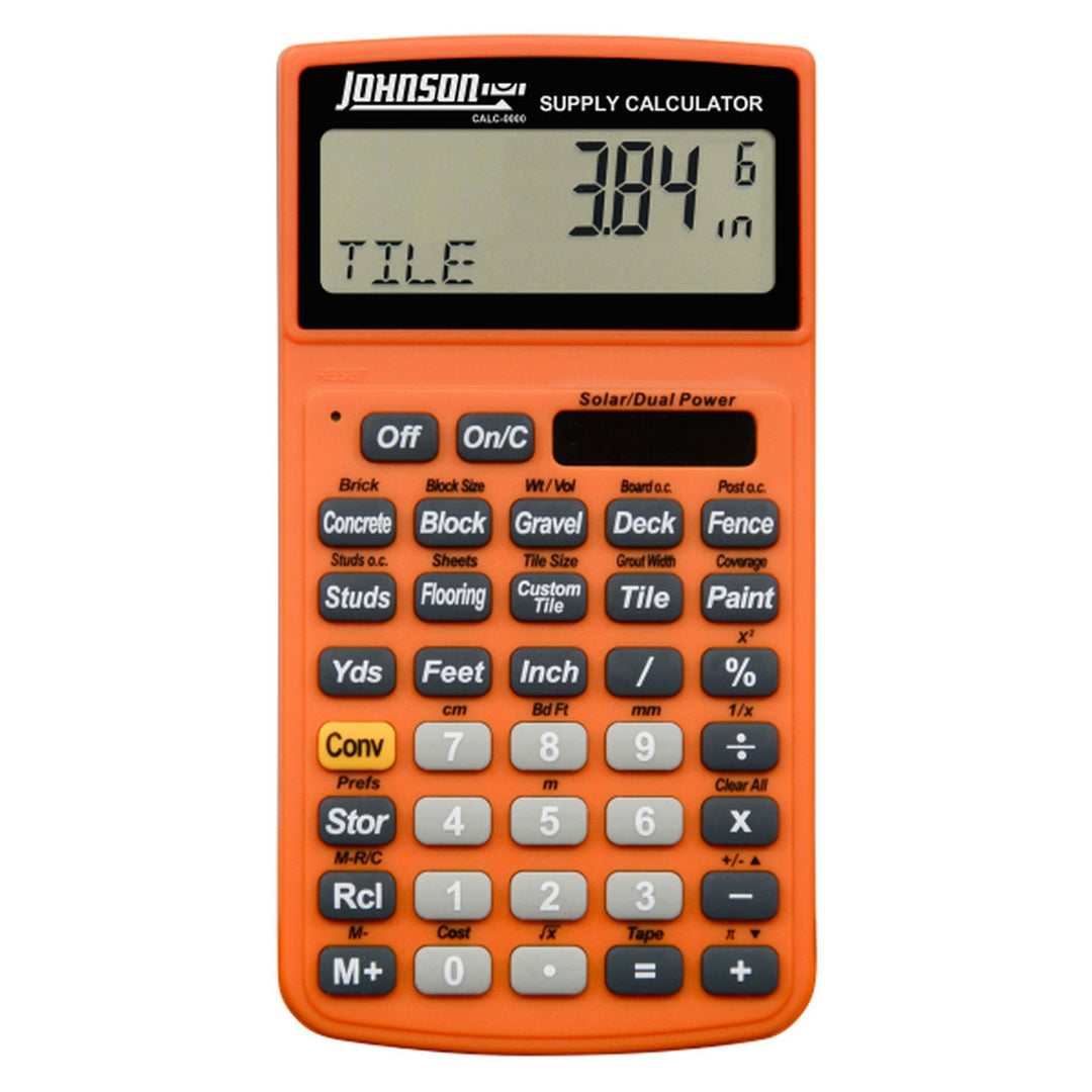 Johnson CALC-0000 Material Estimator Calculator