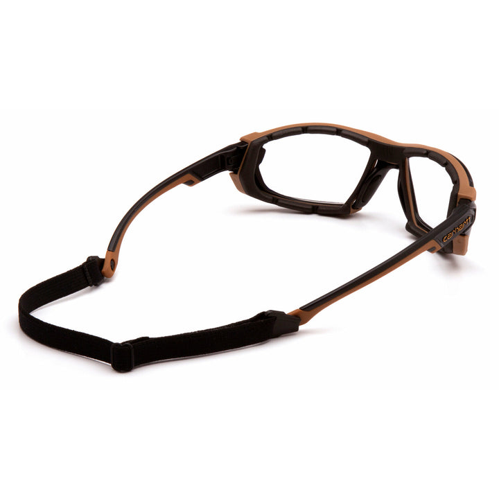 Carhartt CHB1010DTMP Toccoa Clear Anti-Fog Lens with Black and Tan Frame (polybag)