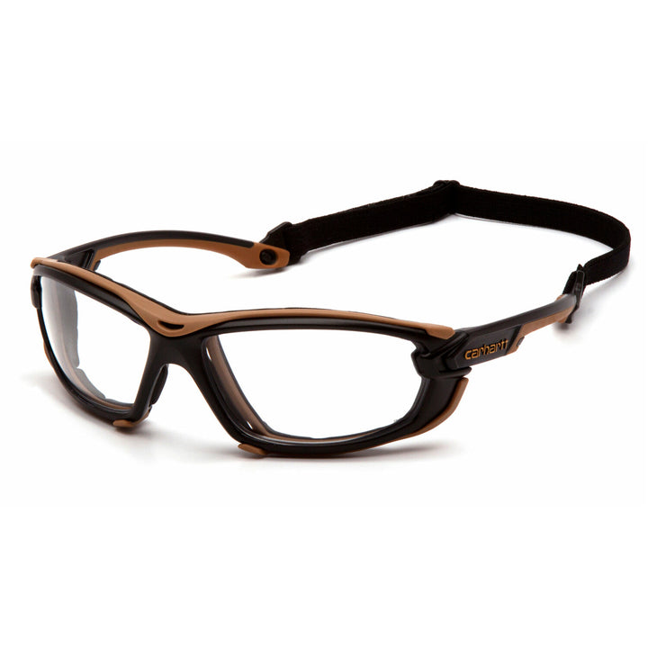 Carhartt CHB1010DTMP Toccoa Clear Anti-Fog Lens with Black and Tan Frame (polybag)