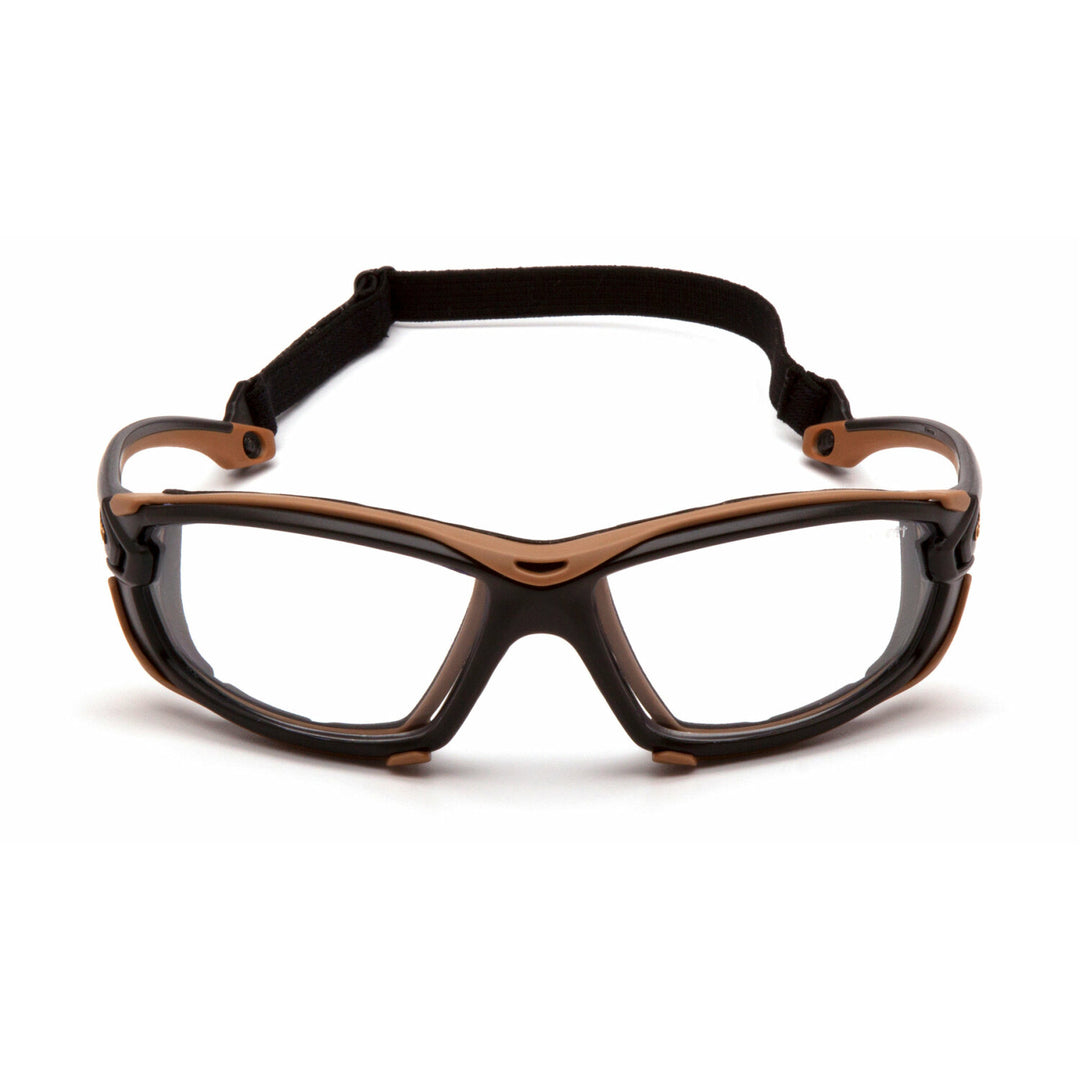Carhartt CHB1010DTMP Toccoa Clear Anti-Fog Lens with Black and Tan Frame (polybag)