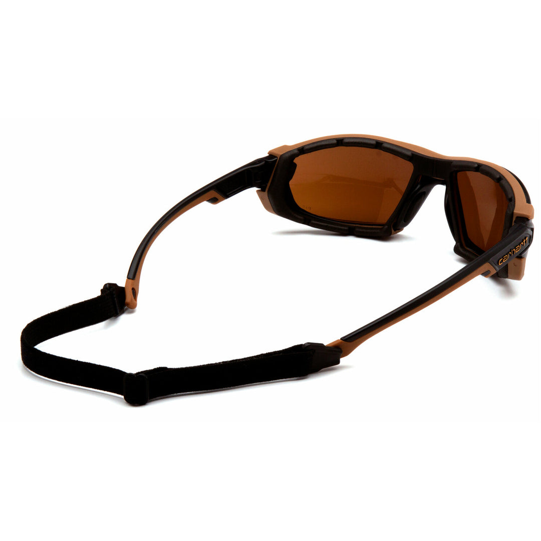 Carhartt CHB1018DTMP Toccoa Sandstone Bronze Anti-Fog Lens with Black and Tan Frame (polybag)