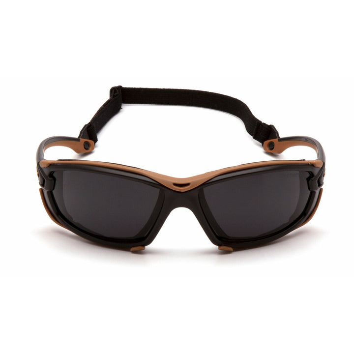 Carhartt  CHB1020DTMP Gray Anti-Fog Lens with Black and Tan Frame