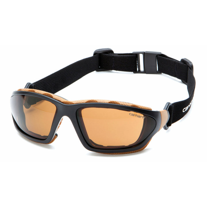 Carhartt CHB418DTP Sandstone Bronze Anti-Fog Lens with Black/Tan Frame