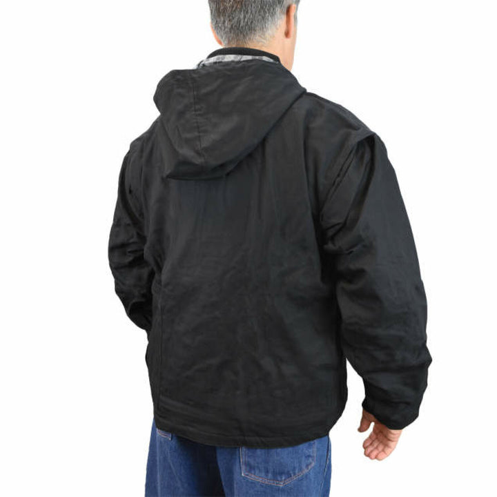 DEWALT DCHJ076AB Men's Heated Heavy Duty Work Coat Kit - Black
