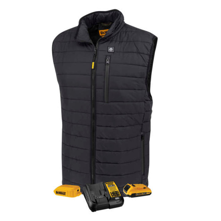 DEWALT DCHV095B Men's Heated Puffer Vest Kit- Black