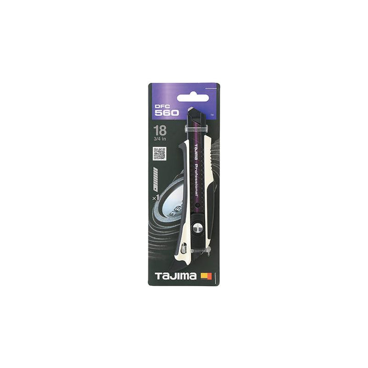 Tajima Tools DFC560N Premium Cutter Series, Super Hard Tip, Auto Lock Blade Lock, 1x Razar Black Blade