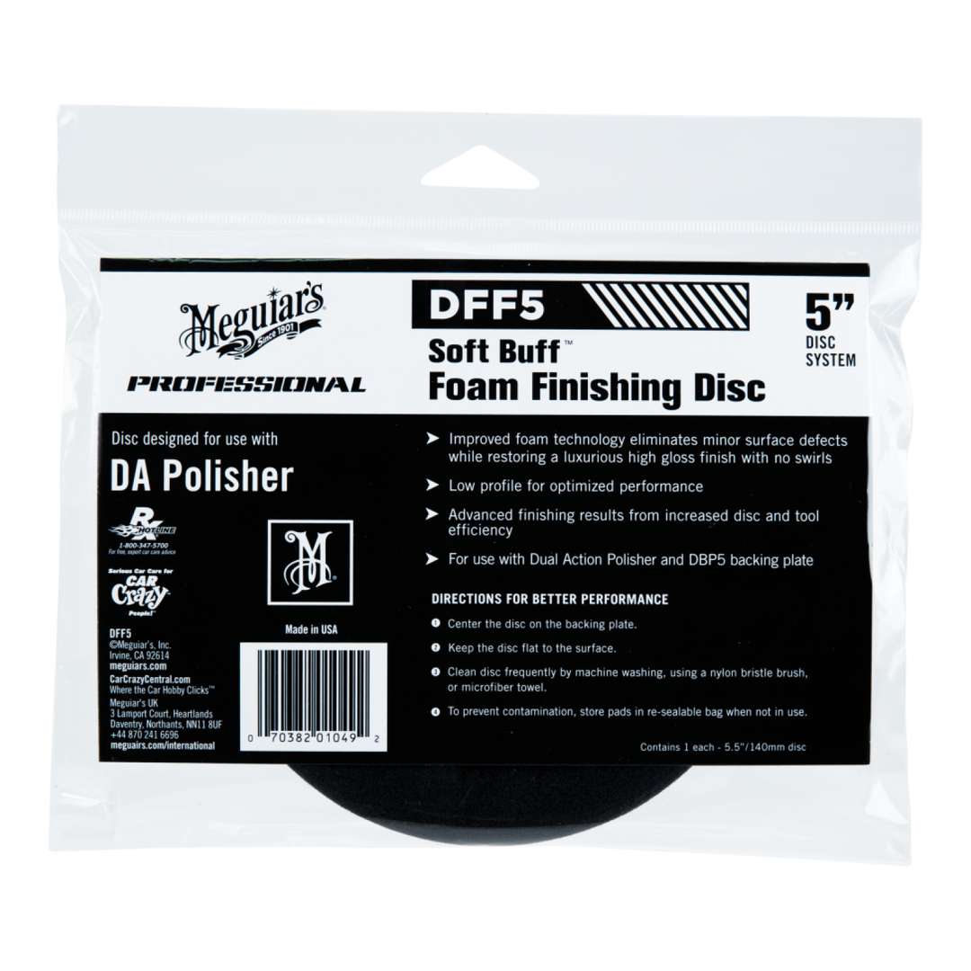 Meguiar's DFF5 Soft Buff DA Foam Finishing Disc, 5"