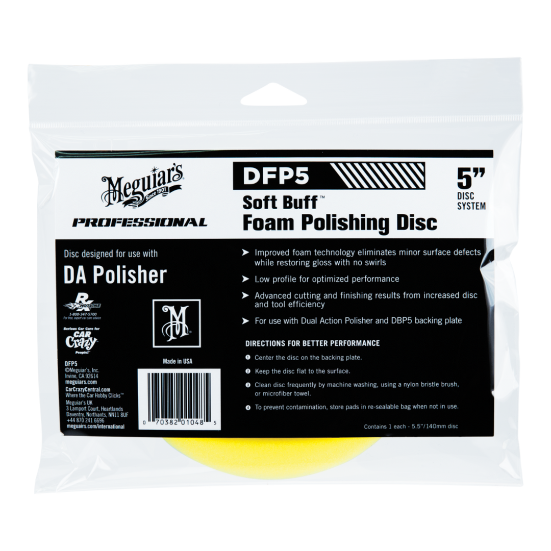 Meguiar's DFP5 Soft Buff DA Foam Polishing Disc, 5"