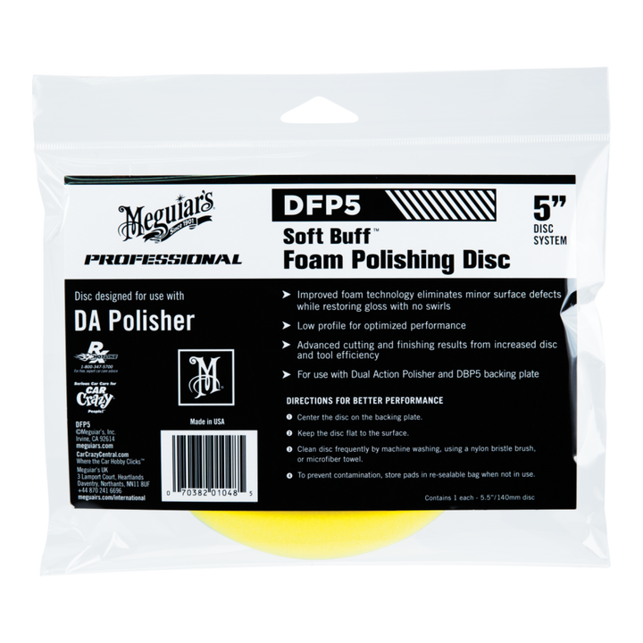 Meguiar's DFP5 Soft Buff DA Foam Polishing Disc, 5"