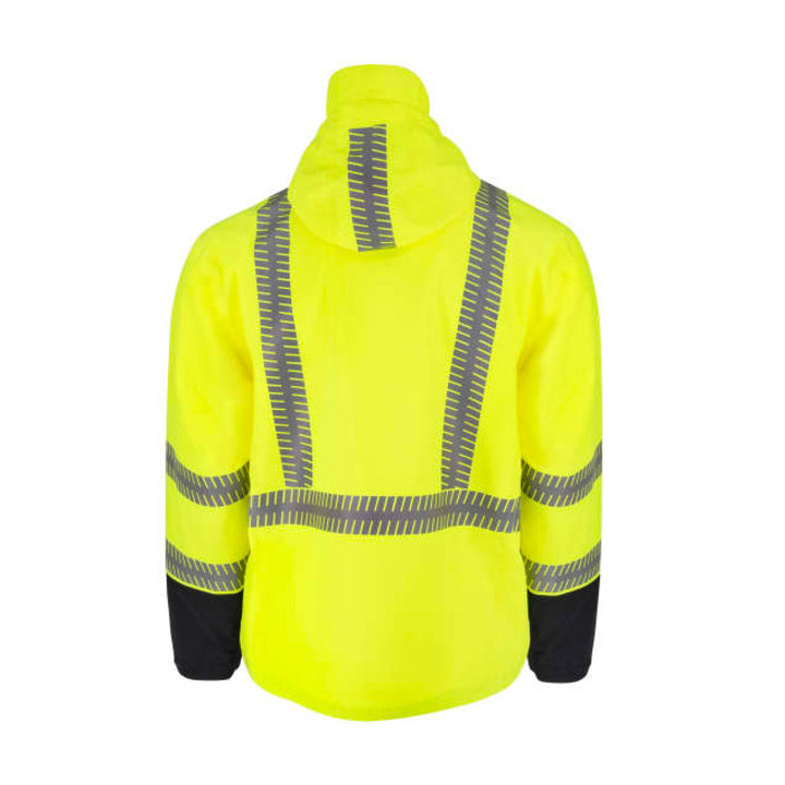 DEWALT DRW21 Class 3 Ripstop Wind and Rain Jacket- Hi-Vis Green