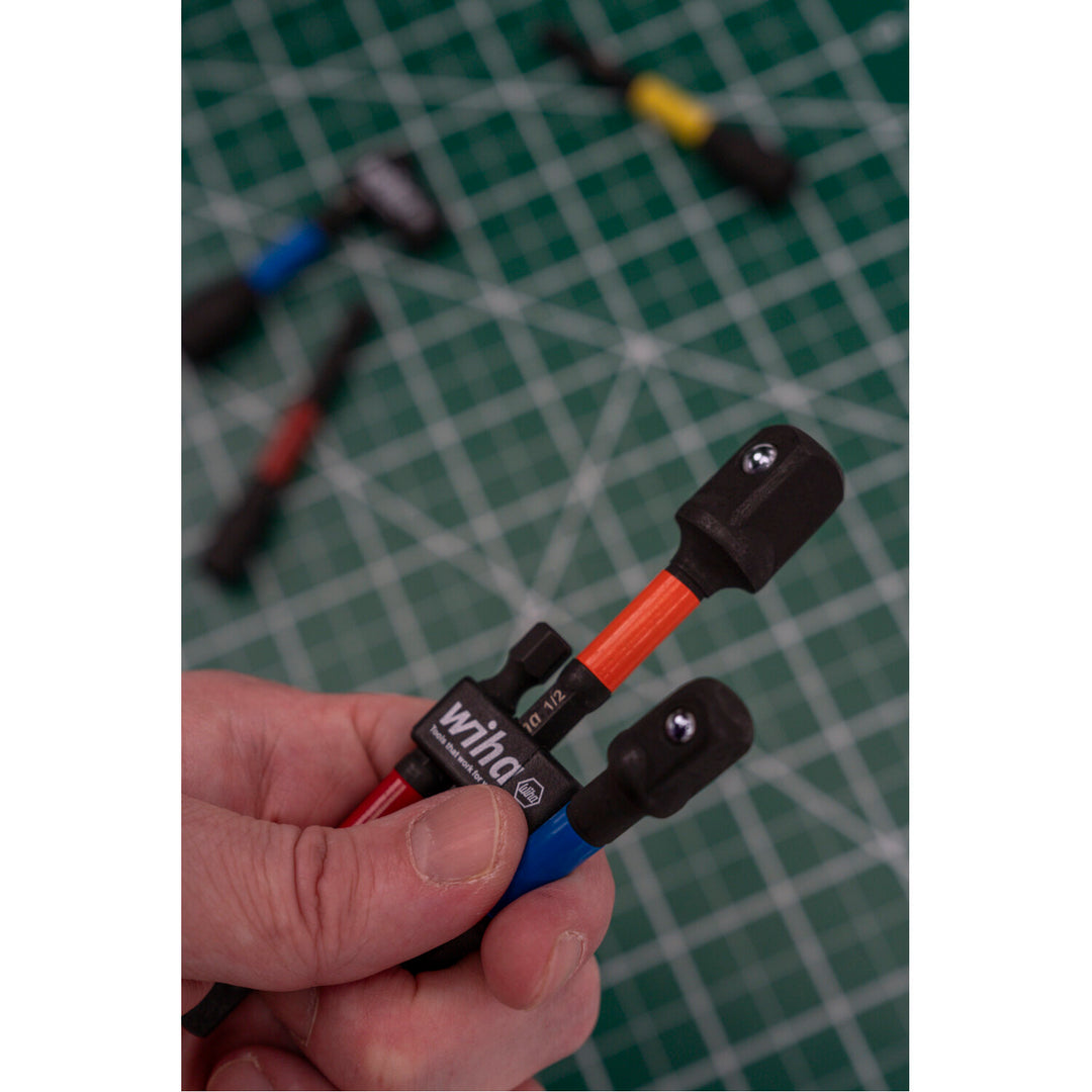 Wiha Tools 70488 Color-Coded Socket Adapters, 3 Pc.