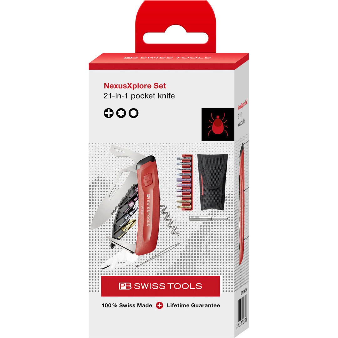 PB Swiss Tools PB 910.700 CBB NexusXplore Set – 21-in-1 Pocket Knife