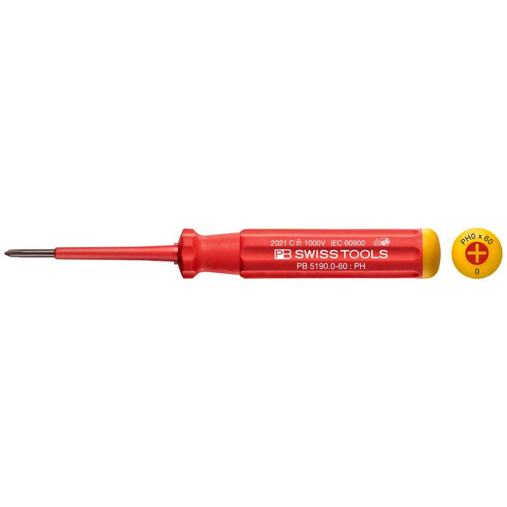 PB Swiss Tools PB 5190.0-60 Classic VDE Screwdriver Phillips Size PH0