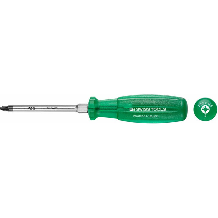 PB Swiss PB 6192.S 2-100 Multicraft Screwdrivers for Pozidriv Screws, L - 210 mm
