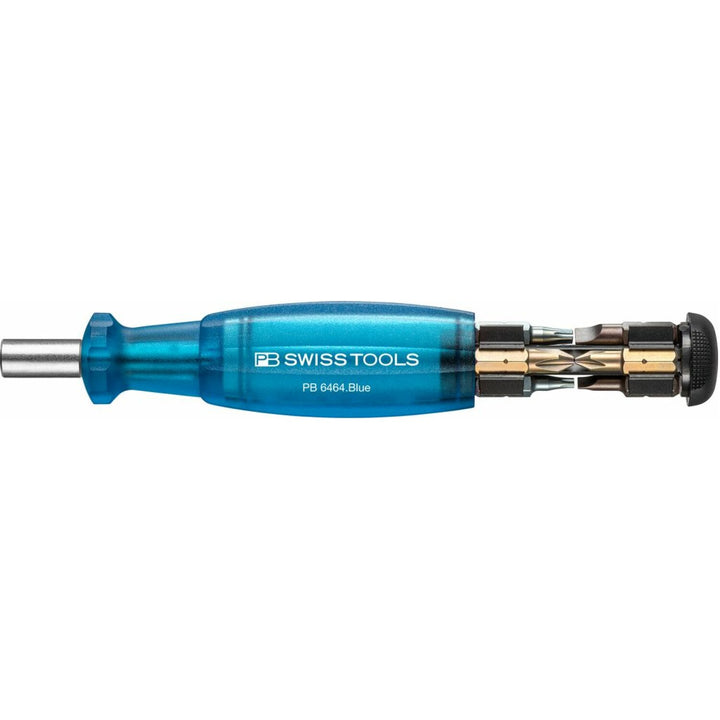PB Swiss PB 6464.Blue Bit Holding Screwdriver with Magazine, Slotted, Phillips, TORX®, 9 Pcs