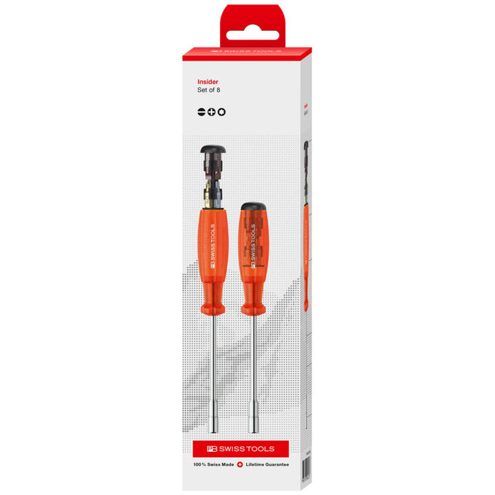 PB Swiss PB 6465.CBB Insider Long – Universal Holder for 1/4 Inch Bits Slotted, Phillips, TORX®, 9 Pcs