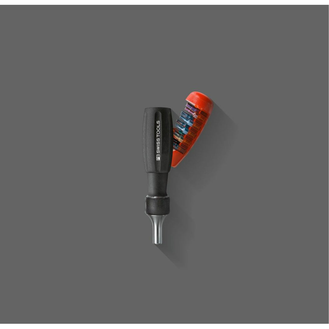 PB Swiss Tools PB 6510.R-30 Insider Pro Ratchet – ratchet handle with integrated bit magazine and 10 PrecisionBits C6