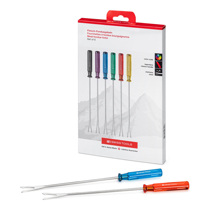 PB Swiss Tools PB 4041.CBB 6 Set Of Fondue Forks For Meat
