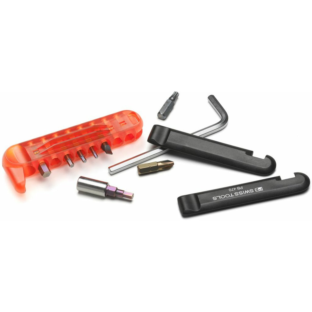 PB Swiss Tools PB 470.Red BikeTool: Pocket Tool With 9 Screwdriving Tools