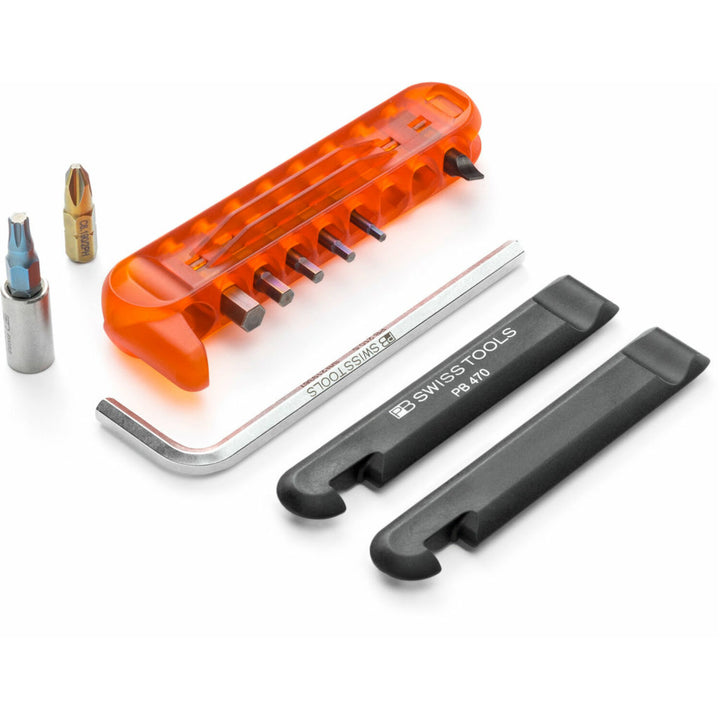 PB Swiss Tools PB 470.Red BikeTool: Pocket Tool With 9 Screwdriving Tools