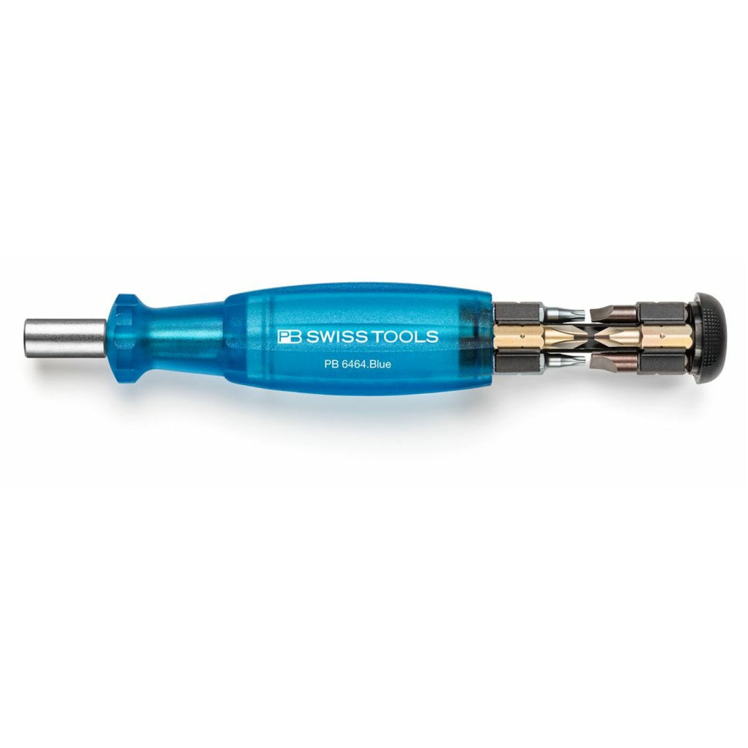 PB Swiss PB 6464.Blue Bit Holding Screwdriver with Magazine, Slotted, Phillips, TORX®, 9 Pcs