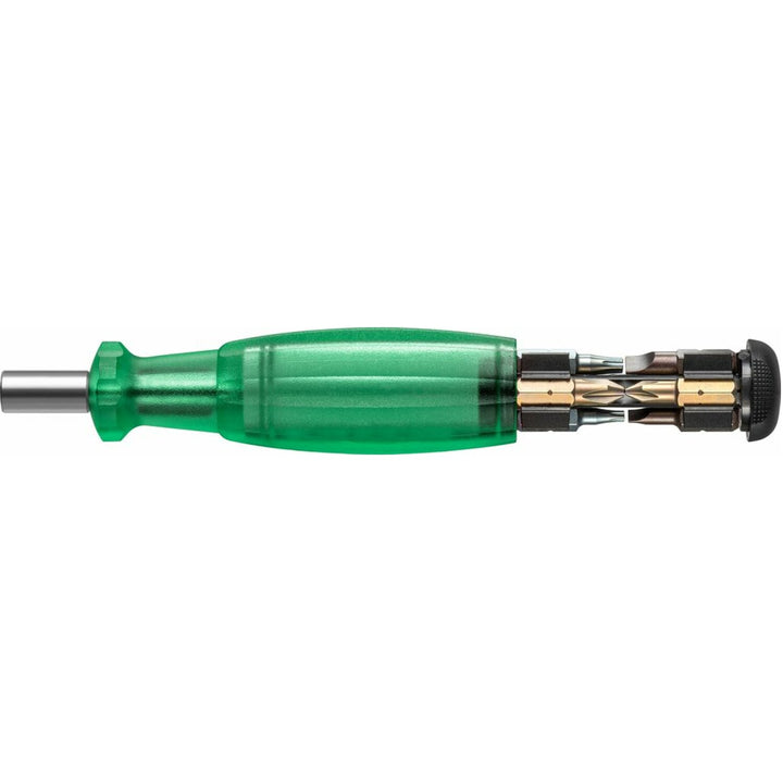 PB Swiss PB 6464.Green Bit Holding Screwdriver with Magazine, Slotted, Phillips, TORX®, 9 Pcs