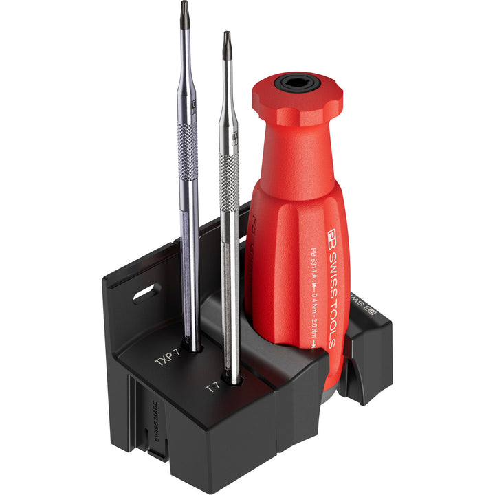 PB Swiss Tools PB 8314.A 0,9 Set MecaTorque Preset Torque Handle , Set In Holder