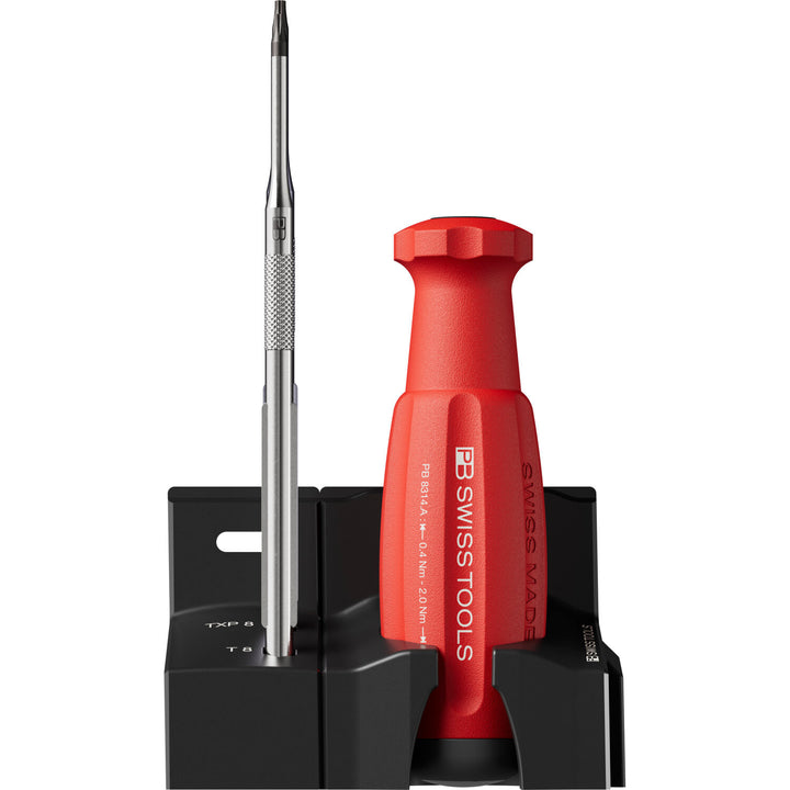 PB Swiss Tools PB 8314.A 1,2 Set MecaTorque Preset Torque Handle, Set In Holder