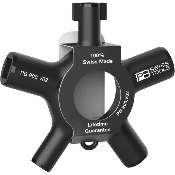 PB Swiss PB 900.V02 Universal Cabinet Key with Square, Triangular, Cutting Width, Double bit, 8 Pcs