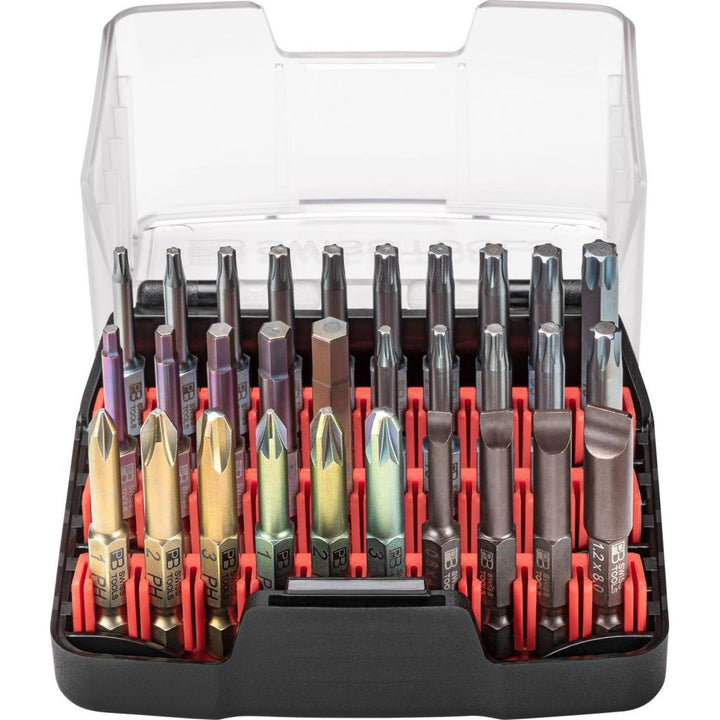 PB Swiss Tools PB E6.990 Precision Bit Set in Practical Bit Box, 30 Pieces